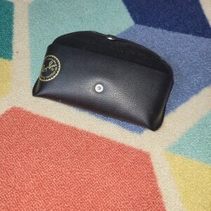 Ray-Ban Black Sunglasses Case Luxottica Snap Closure Faux Leather Accessory